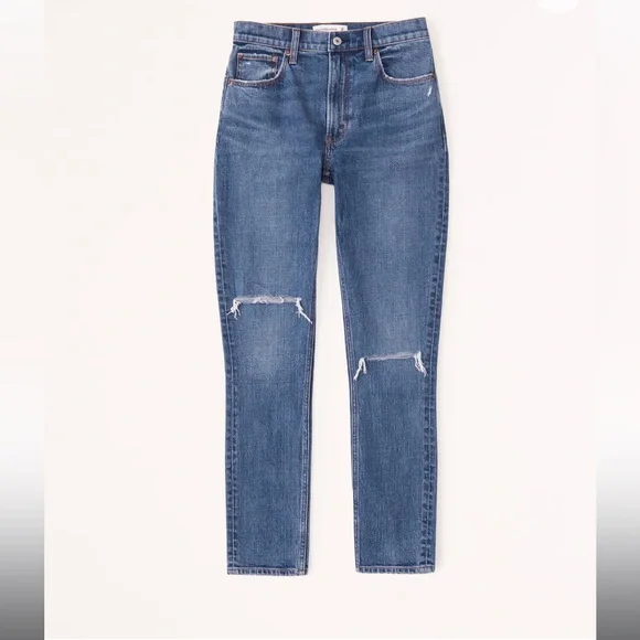 Abercrombie The Skinny High Rise Distressed - Curve Love - Picture 2 of 10